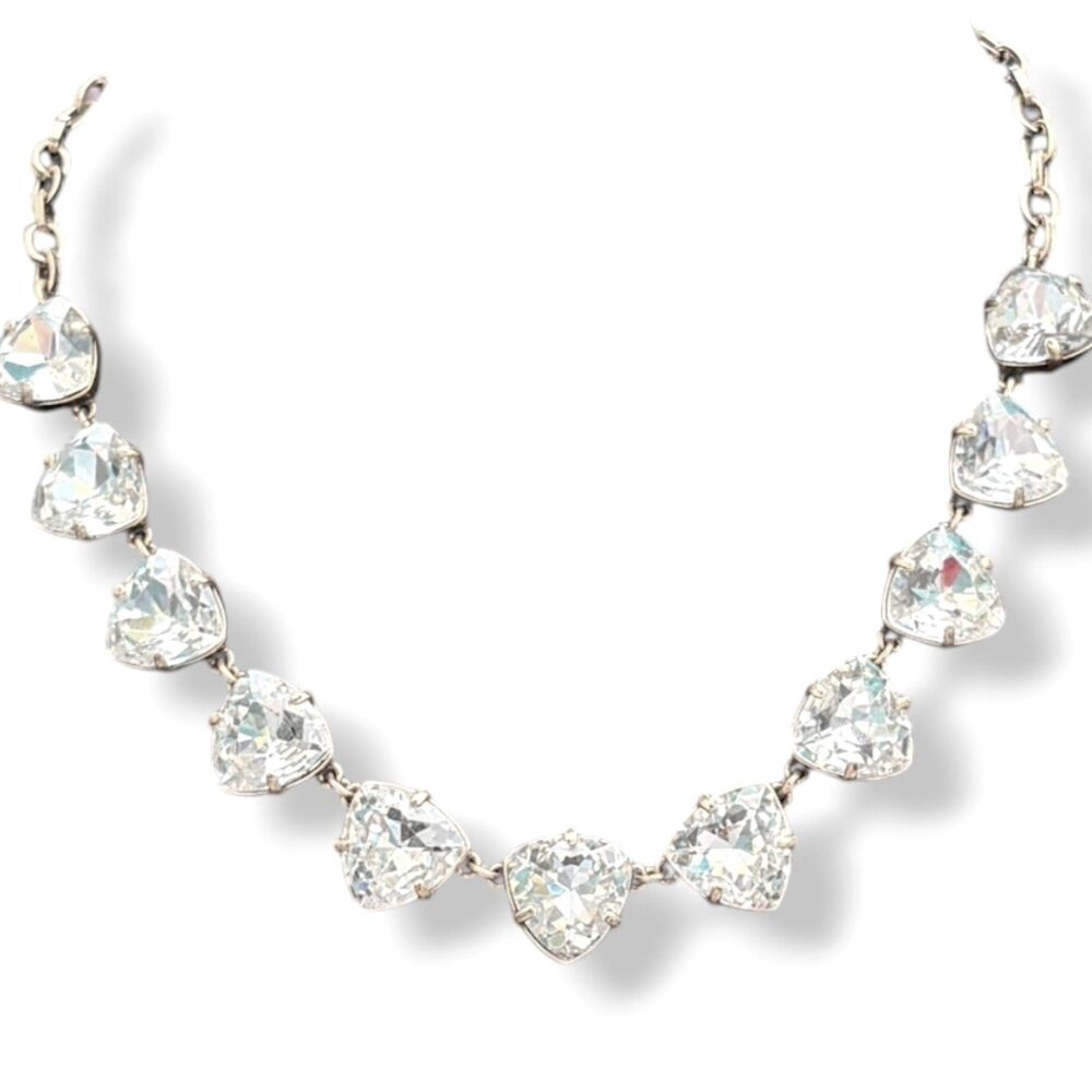 Stella & Dot Somervell Triangular Faceted Crystal Stone Statement Necklace